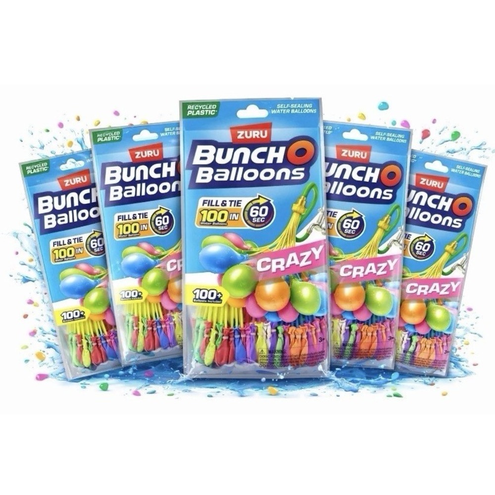 ZURU Bunch O Balloons 500+ Quick Fill Self Sealing Water Balloons 5 Pk Of 100+